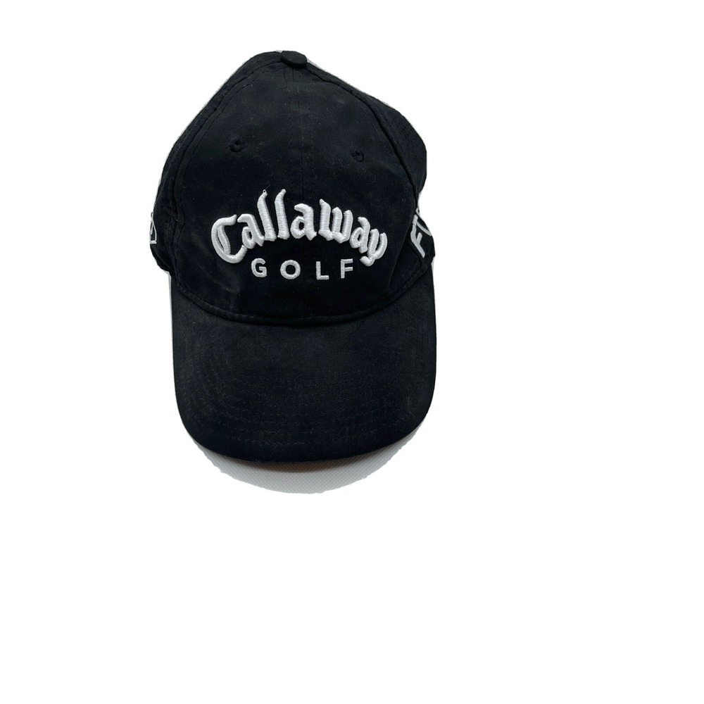 Callaway Golf Hat Cap New Era Strap Back Black /White Spell Out One Size
